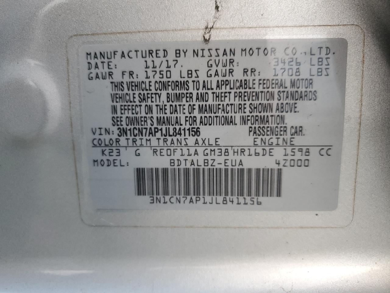 Nissan Versa S Image 2