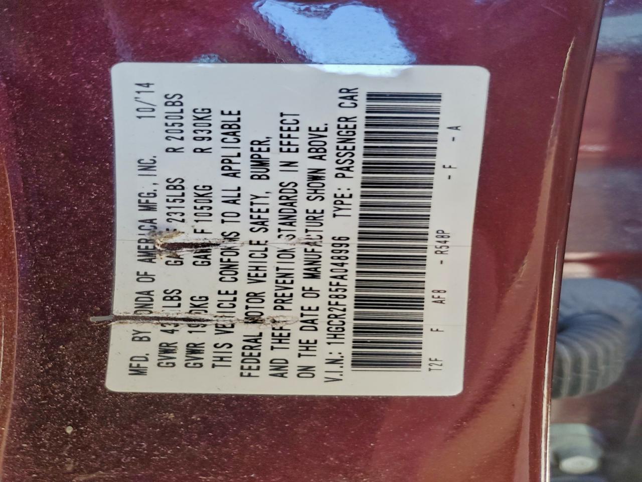 Honda Accord Exl Image 2