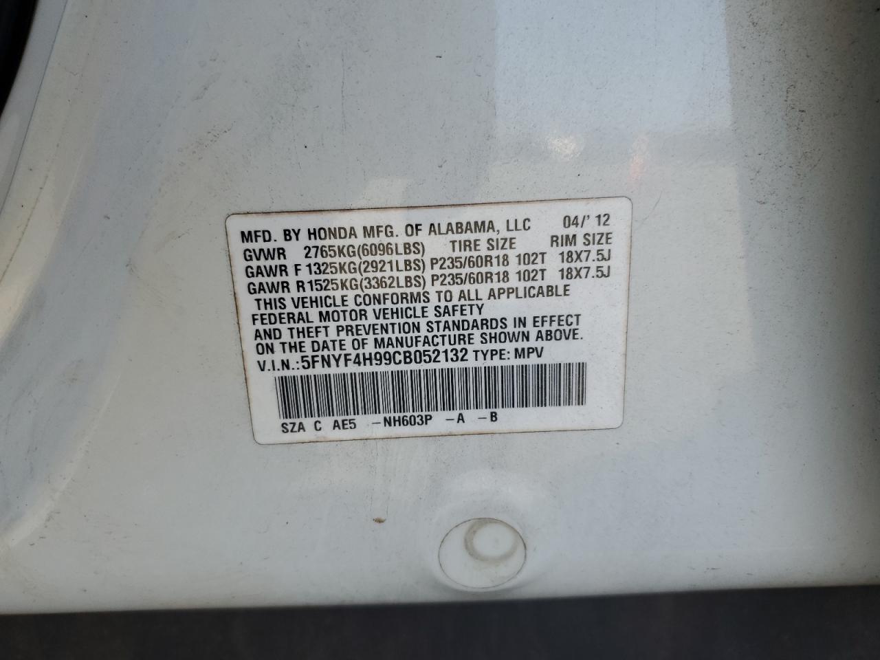 Honda Pilot Touring Image 9