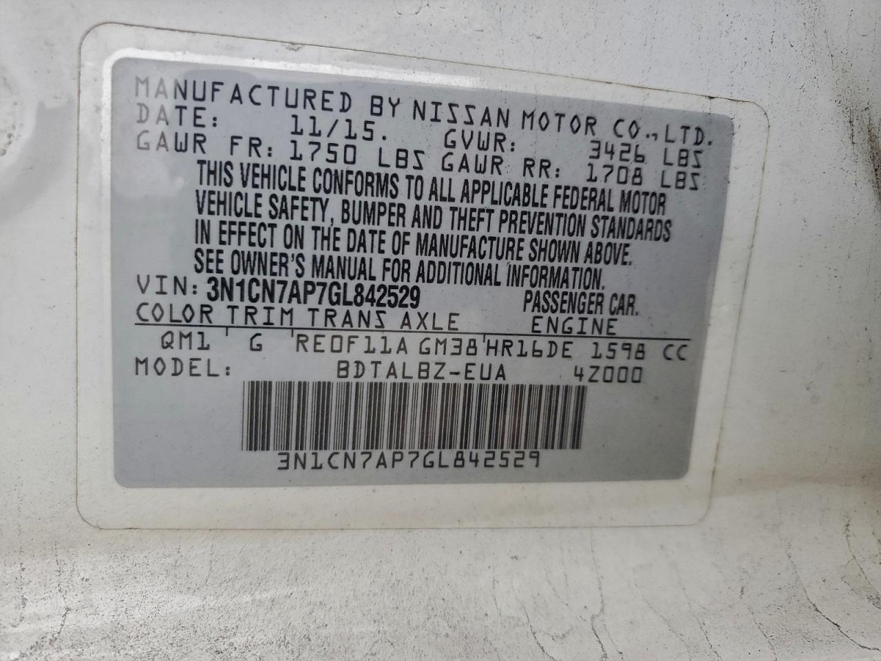 Nissan Versa S Image 13