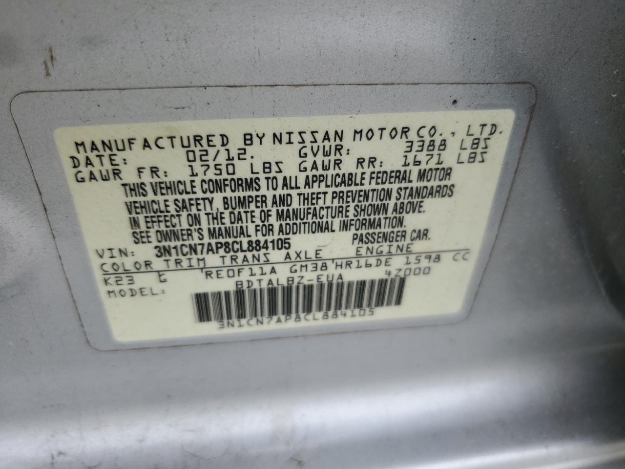 Nissan Versa S Image 11