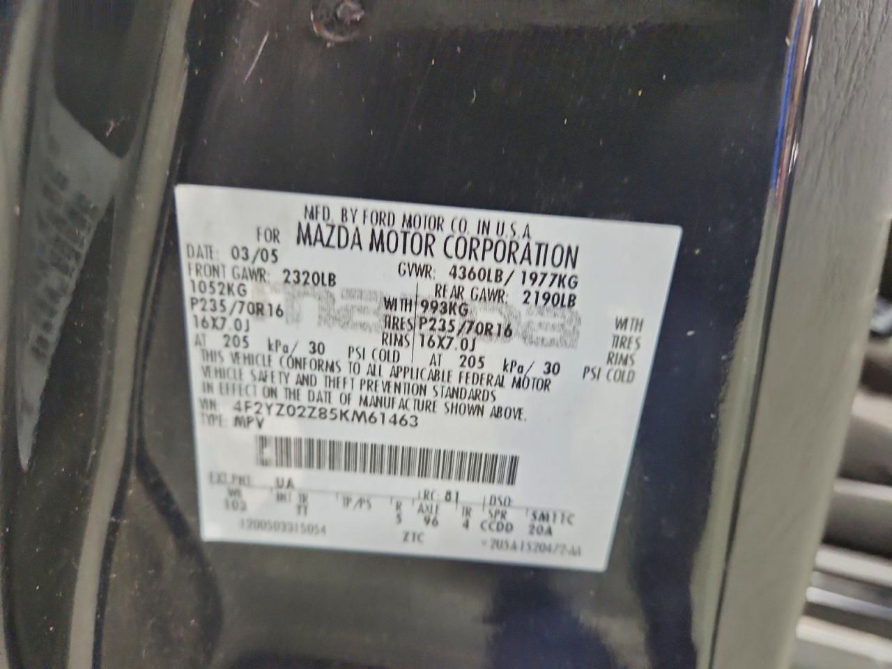 Mazda Tribute I Image 13