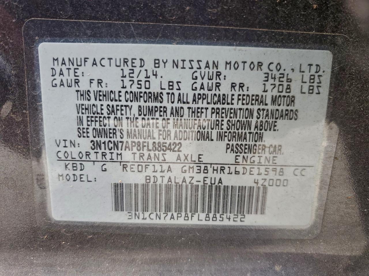 Nissan Versa S Image 11