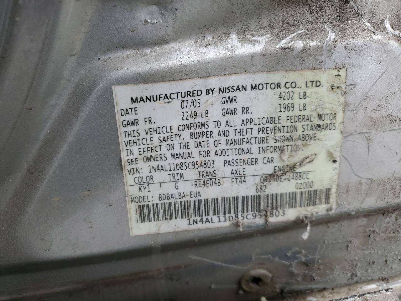 Nissan Altima S Image 5