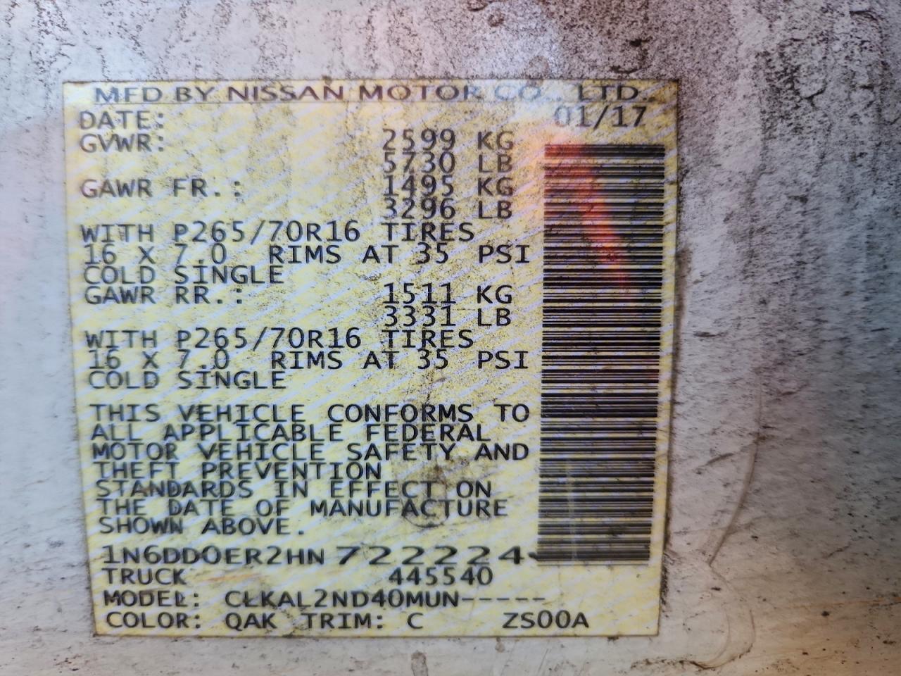 Nissan Frontier S Image 12