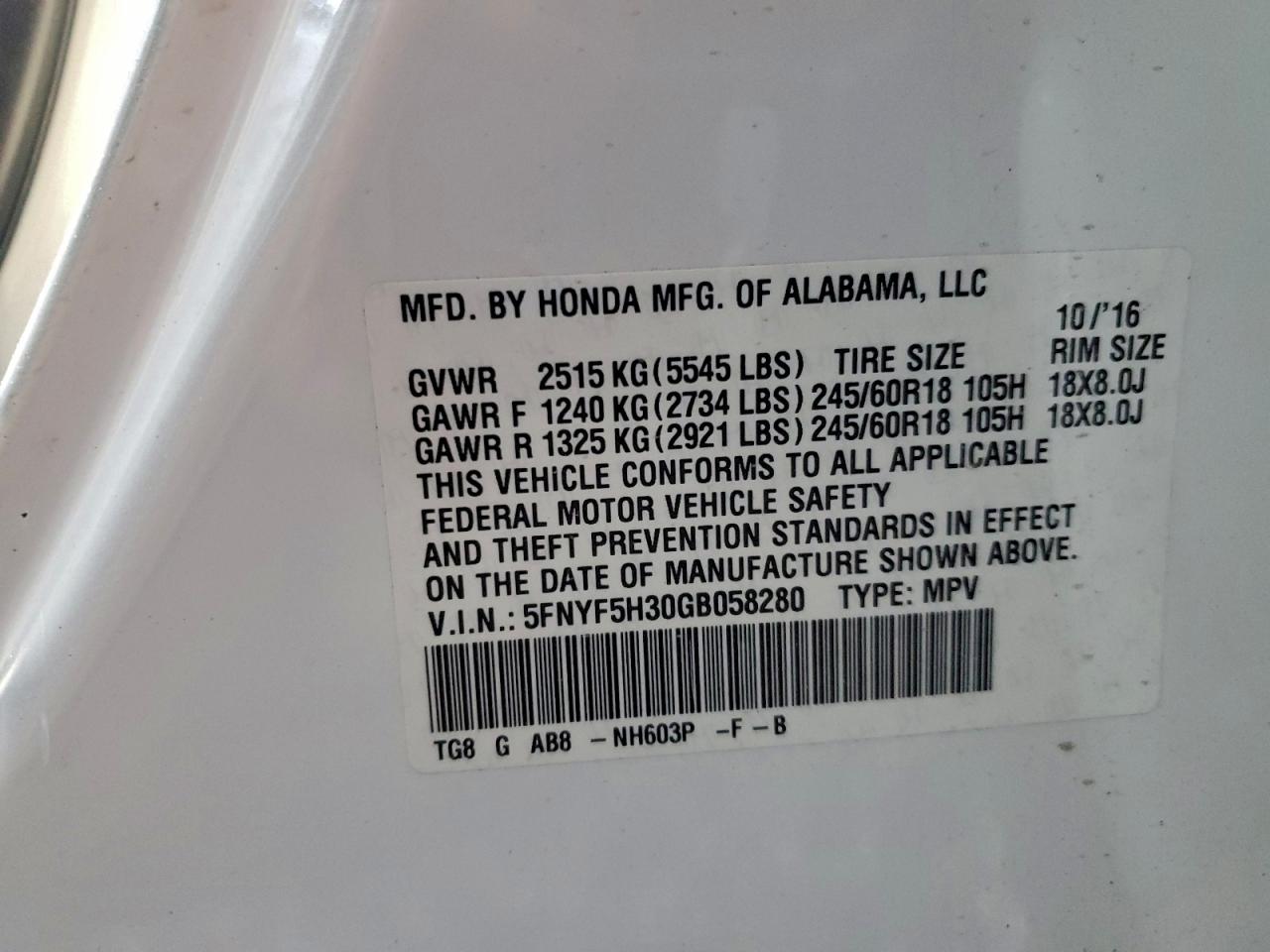 Honda Pilot Ex Image 12