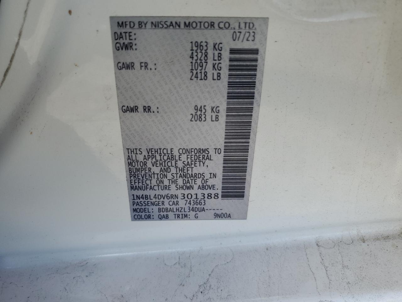 Nissan Altima Sv Image 10