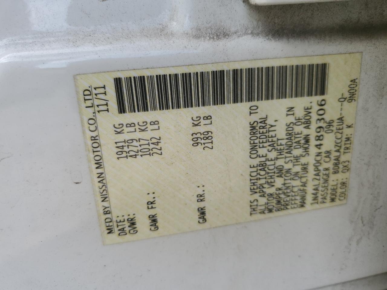 Nissan Altima Base Image 11