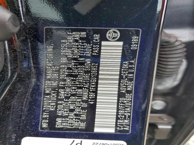 Toyota Camry Le Image 9