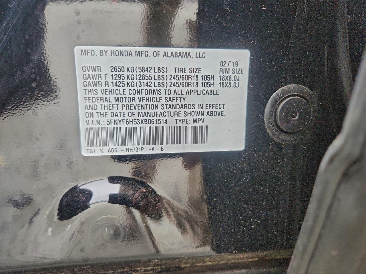 Honda Pilot Exl Image 10