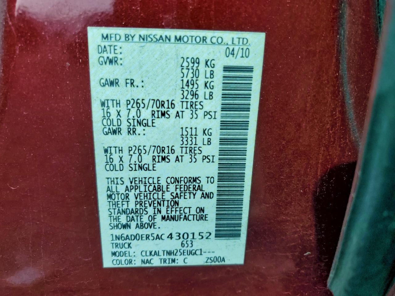 Nissan Frontier Crew Cab Se Image 9