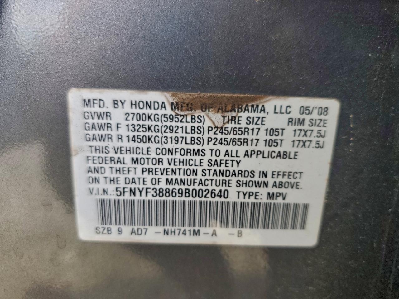 Honda Pilot Touring Image 8