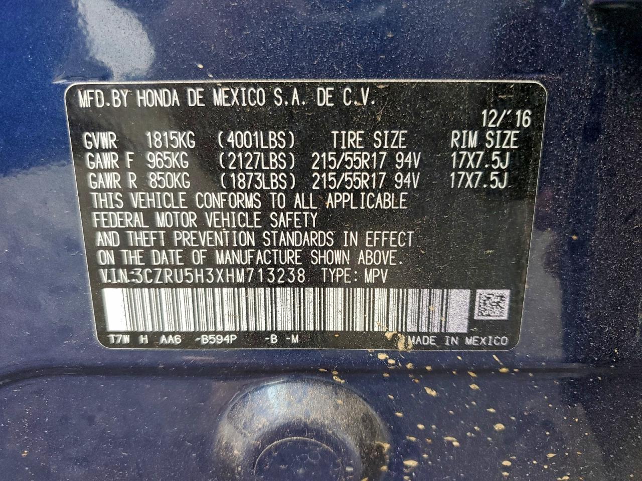 Honda HR-V Lx Image 3