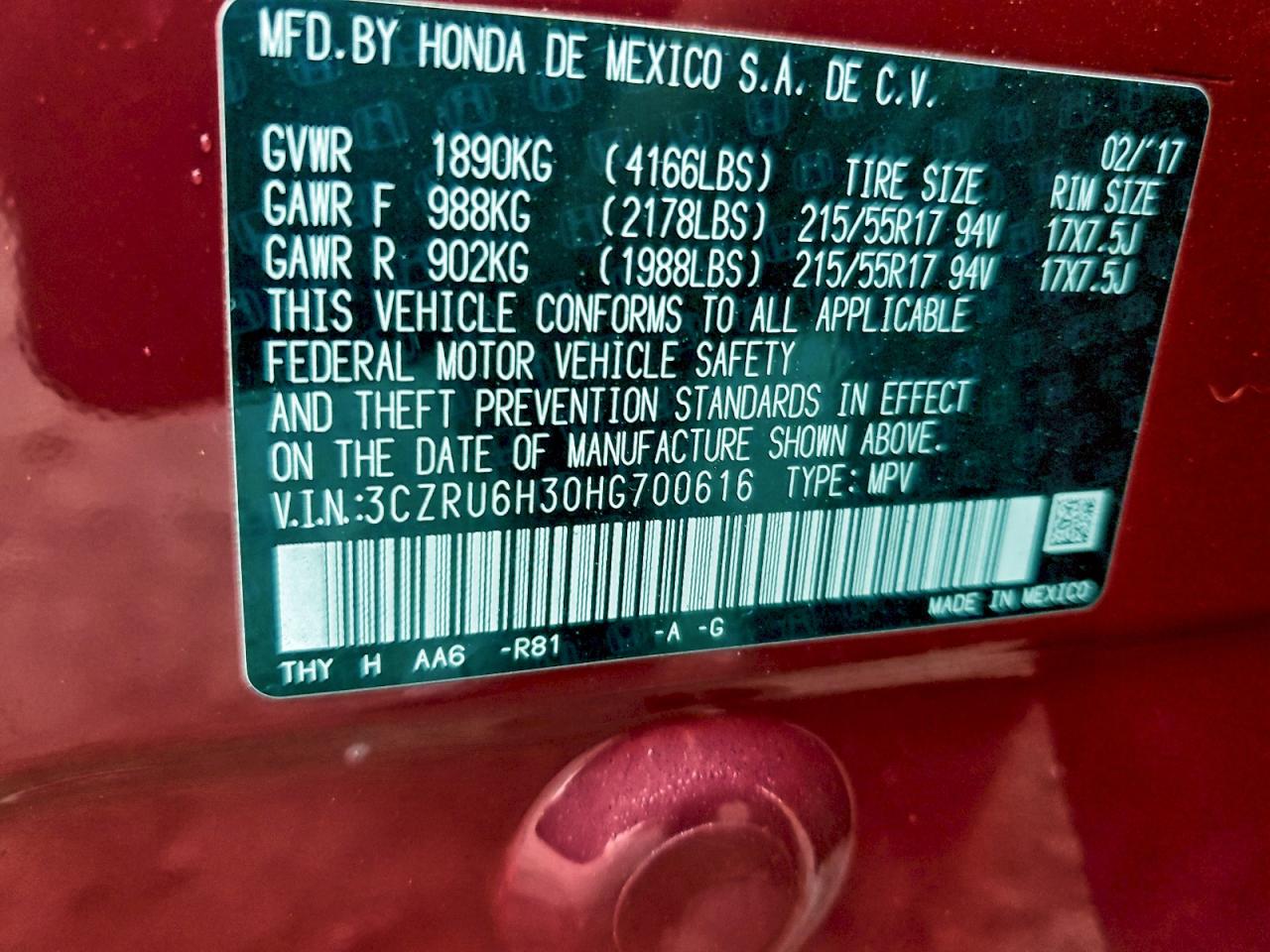 Honda HR-V Lx Image 9